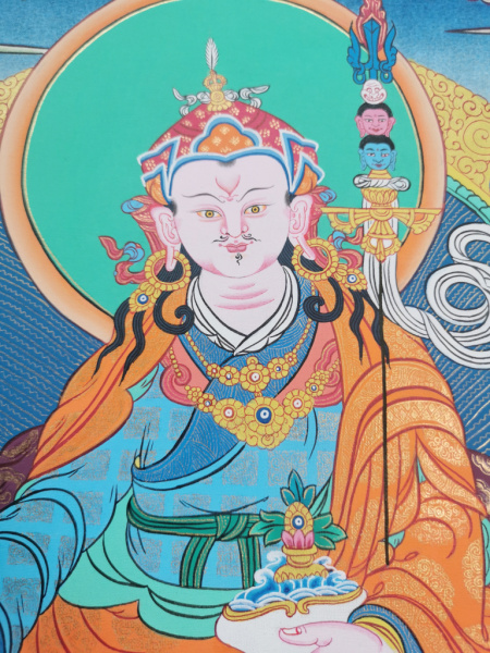 Thangka - Guru Rinpoche | 55x42cm | Exklusives Einzelstück